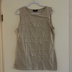 Verve Gold Asymmetrical Sparkly Sleeveless Top